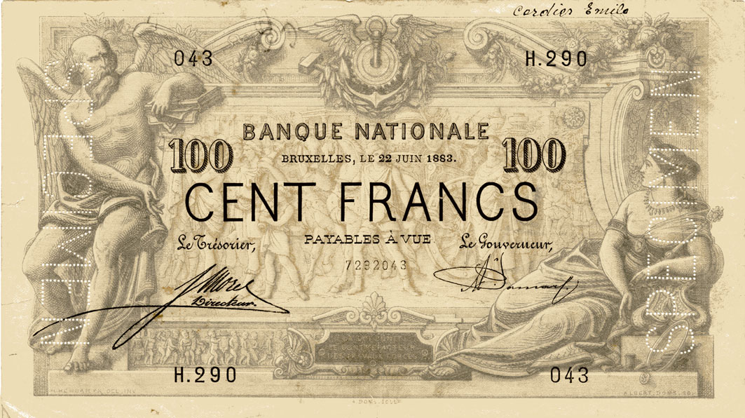 Billet de 100 BEF